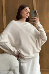 Best Selling: Charli London ~ Natalie Sweater ~ Ivory ~ ONE SIZE