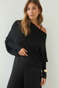Best Selling: Natalie Sweater - Black - One Size