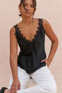 Best Selling: Solange Camisole - Black - One Size