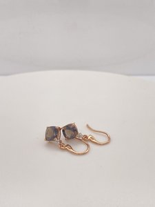 Smokey Quartz & Diamond Earrings - Global Diamonds