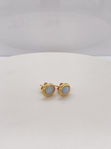 Oval Opal Solid Stud Earrings - Global Diamonds