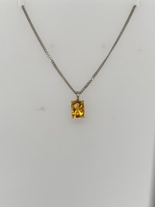 Products: Cushion Cut Citrine Pendant - Global Diamonds