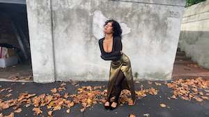 Spindrift Skirt ~ Gold Lamé