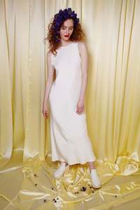 Products: Archive Sample | Dreams Top Rock ~ Ivory Double Crepe de Chine