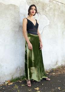 All: Enchanté Skirt ~ Green Velvet