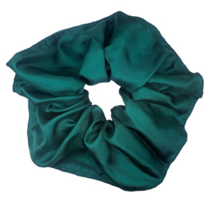 Accessories: Scrunchie ~ Forest Green Silk
