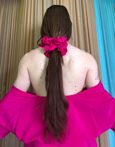 Accessories: Scrunchie ~ Hot Pink Silk