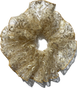 All: Scrunchie - Gold Lamé Lace