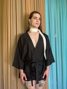 Dresses: Tokyo Mini-Robe ~ Black Silk PRE-ORDER