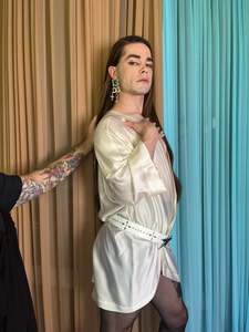 Dresses: Tokyo Mini-Robe - Ivory Silk