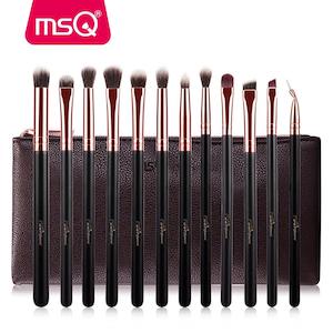 12 Pcs Rose Gold Eye shadow Makeup Brushes Set