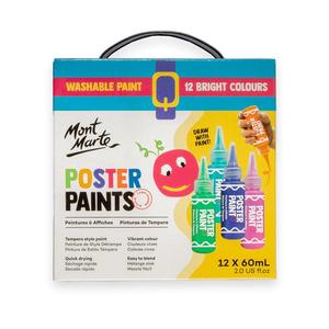 Paint Set: Poster Paint Set 12pc X 60ml - Mont Marte