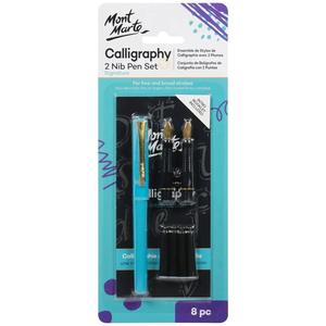 Gift Ideas: Calligraphy 2 Nib Pen Set Signature 8pc - Mont Marte