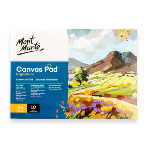 Canvas: Canvas Pad Signature 10 Sheet A4 (8.3 X 11.7in) - Mont Marte
