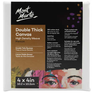 Canvas: Double Thick Canvas Premium 10.2 X 10.2cm (4 X 4in) - Mont Marte