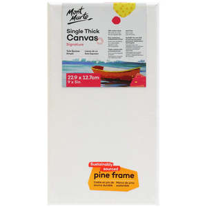 Canvas: Single Thick Canvas Signature 22.9 X 12.7cm (9 X 5in) - Mont Marte