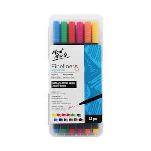Markers: Mont Marte Fine liners Soft Grips 12pcs