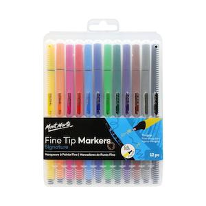 Fine Tip Markers Signature 12pcs - Mont Marte