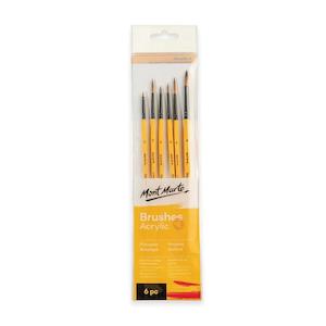 Art Brushes: Acrylic Brushes Signature 6pc Set - Mont Marte