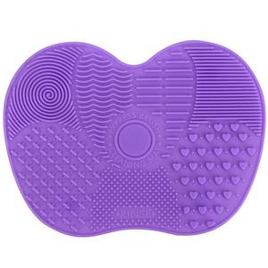 Silicone Brush Cleaner Pad Scrubbed Board Cosmetic Make Up Tool Light Pink