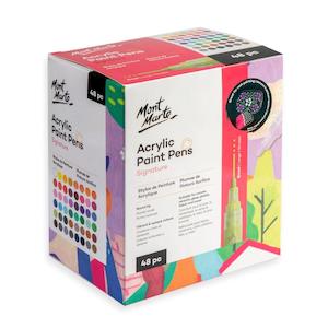 Markers: Acrylic Paint Pens Broad Tip 48pc - Mont Marte