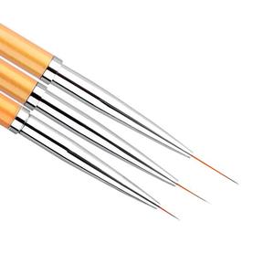Nail Art: 3pcs Gold Nail Art Lines Painting Pen Brushes