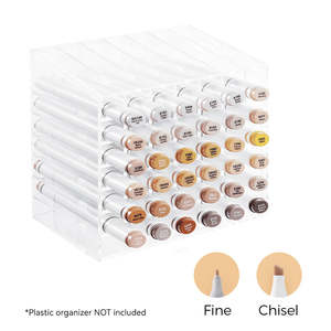 Art Supplies: Ohuhu Oahu 36 Skin Tone Colors Fine and Chisel Dual Tip Alcohol Markers