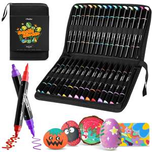 Art Supplies: Ohuhu Acrylic Paint Pens 30 Colors Dual Tip Fine and Broad