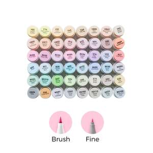 Art Supplies: Ohuhu Honolulu B 48 Pastel Colors New Packing Brush and Fine Dual Tip Alcohol Markers