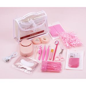 Eyelashes Patching: Professional Eyelash Extension Kit with Mini Fan