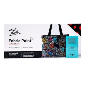 Art And Craft: Signature Fabric Paint Set 36pc x 20ml - Mont Marte
