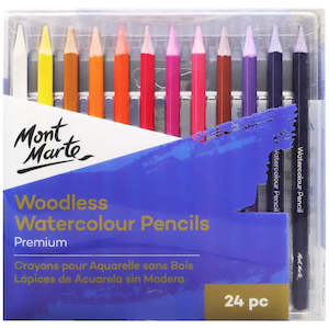 Woodless Watercolour Pencils Premium 24pc - Mont Marte