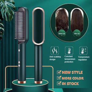 Health Beauty Hair: New 2 In 1 Hair Straightener Hot Comb Negative Ion Curling Tong Dual-purpose Electric Hair Brush
