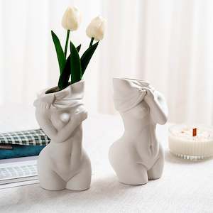 Home Garden Furniture: Decorative Art Ornaments Of Human Ceramic Vases