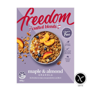 Breakfast: Freedom Crafted Blends Maple & Almond Granola