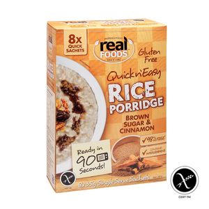 Breakfast: Real Foods Rice Porridge Brown Sugar Cinnamon