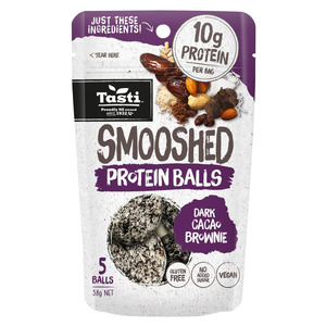 Tasti Smooshed Protein Balls Dark Cacao Brownie - 50pk 575g