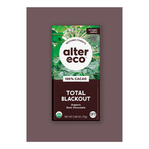 Alter Eco Organic Chocolate Bar Total Blackout 100% Cacao 75g