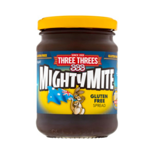 Jams Spreads: Three Threes Mightymite Gluten Free Yeast Spread