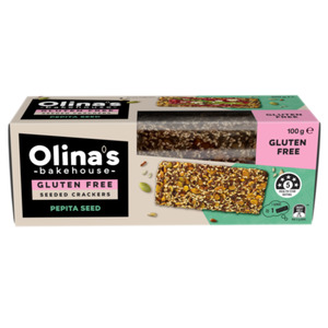 Keto: Olinas No Gluten Pepita Seed Seeded Crackers 100g