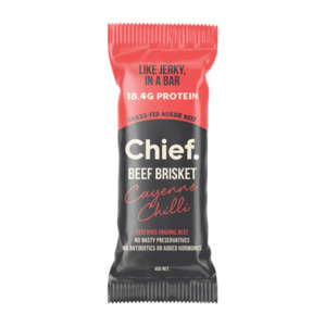 Keto: Chief Organic Beef Bars - Cayenne Chilli 40g -  DATED 20/11