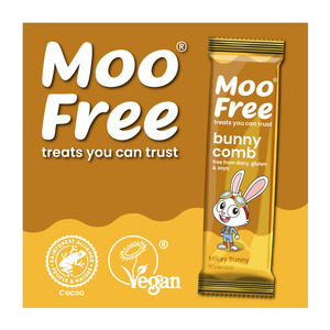 On Sale: Moo Free Bunnycomb Egg 85g - LIMITED STOCK