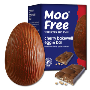 Easter: Moo Free Easter Cherry Bakewell Egg & Bar 135g - LIMITED STOCK