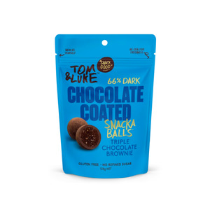 Tom & Luke Snack Balls Choc Coated Triple Chocolate Brownie 128g