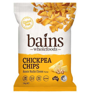 Bains Chickpea Chips Aussie Nacho Cheese Flavour 100g