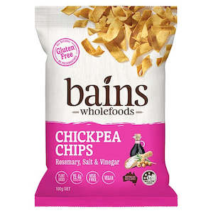 Non Gmo: Bains Chickpea Chips Rosemary, Salt & Vinegar 100g