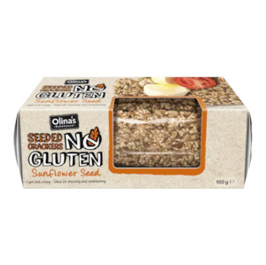 Olinas No Gluten Sunflower Seed Crackers 100g