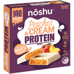 Noshu Protein Bars Peaches & Cream 5 pack 150g