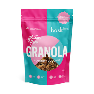 Bask & Co. Gluten Free Granola Clusters - Almond & Coconut 250g