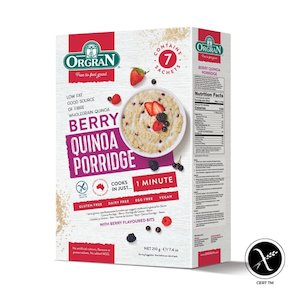 Breakfast: Orgran Brekki Quinoa Porridge Berry (7 Sachets)